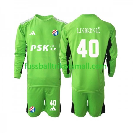 Fußballtrikots Dinamo Zagreb Livakovic 40 Torwart Kinder 2023-2024 Langarm Heimtrikotsatz kaufen